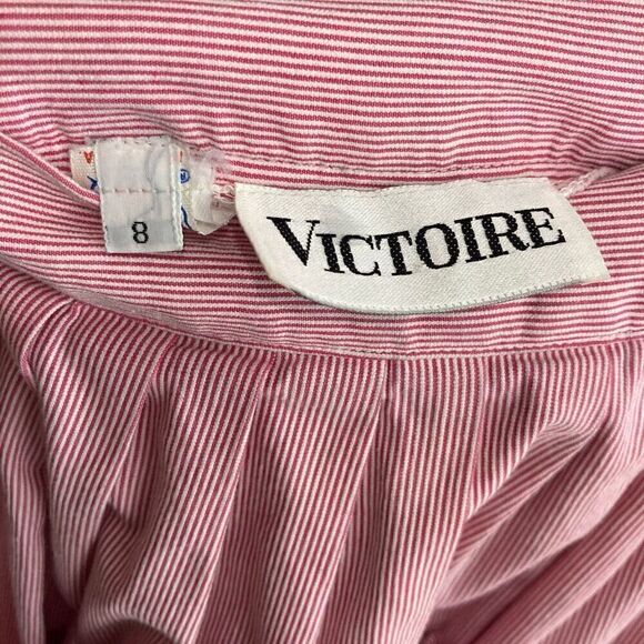 Victoire XS VTG 8 Pink Corduroy Skirt Midi Pleated 80s VTG Pockets Cottagrcore - Picture 13 of 15